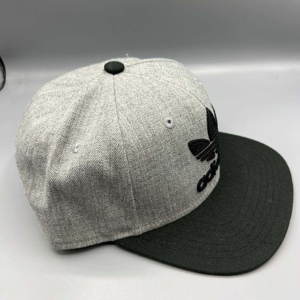 Adidas Hat Men Gray‎ Black Embroidered Snap Back Cap - Picture 5 of 8